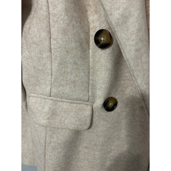 Haute Monde Boutique Coat Size Large Heather Cream and Tan Pockets NWT - Picture 3 of 10